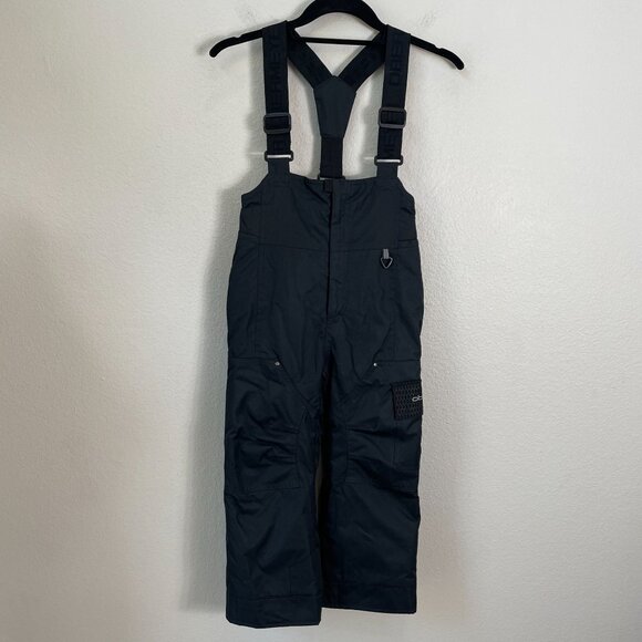 Obermeyer Kids 5 Insulated Ski Bib Black Overalls Adjustable Straps Snow Pants - Picture 1 of 10